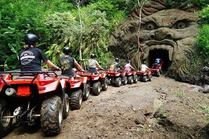 Bali ATV Quad Bike and Snorkeling at Blue Lagoon Tanjung Jepun Combination Tour - Ubud countryside on a quad: jungle, river, cave, and mud