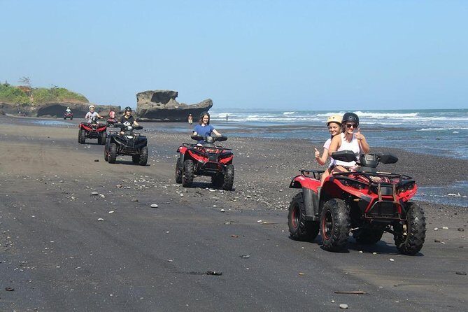 Bali ATV Ride In the beach sunset atv tour - The Tanah Lot stop and the late-day photo logic