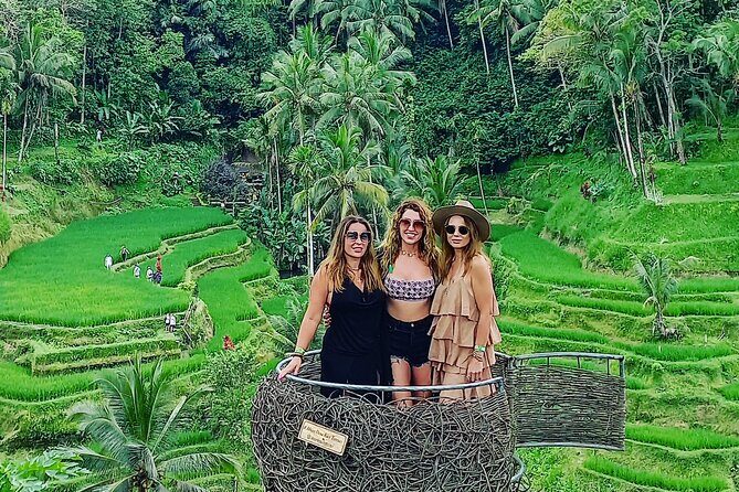 CRETYA Ubud infinity Pool + Hidden Water fall + Water Temple Tour - Mas Carving Center: quick art shopping with real craft energy